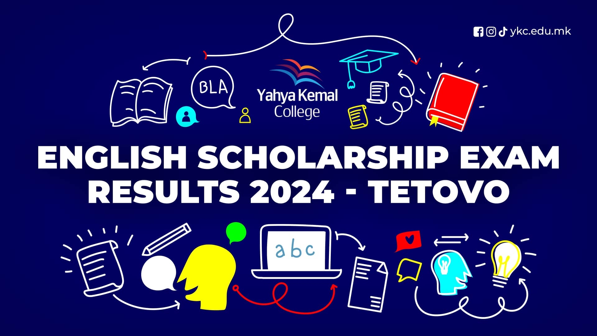 English Scholarship Exam Results 2024 Tetovo Yahya Kemal College